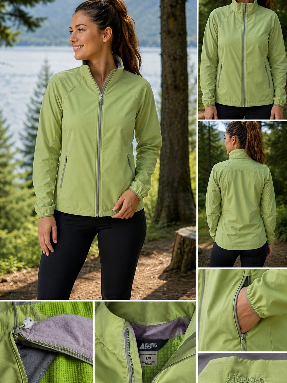 MEC Women’s Lightweight Softshell Jacket – Green – Size L